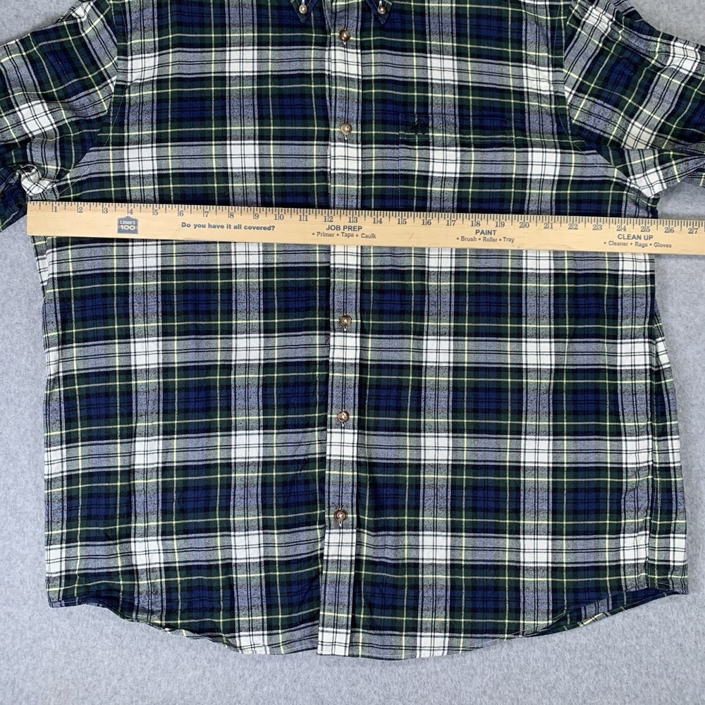 Brooks Brothers Shirt Mens XL Blue Green Flannel Long Sleeve Button Down Regent - Picture 7 of 11